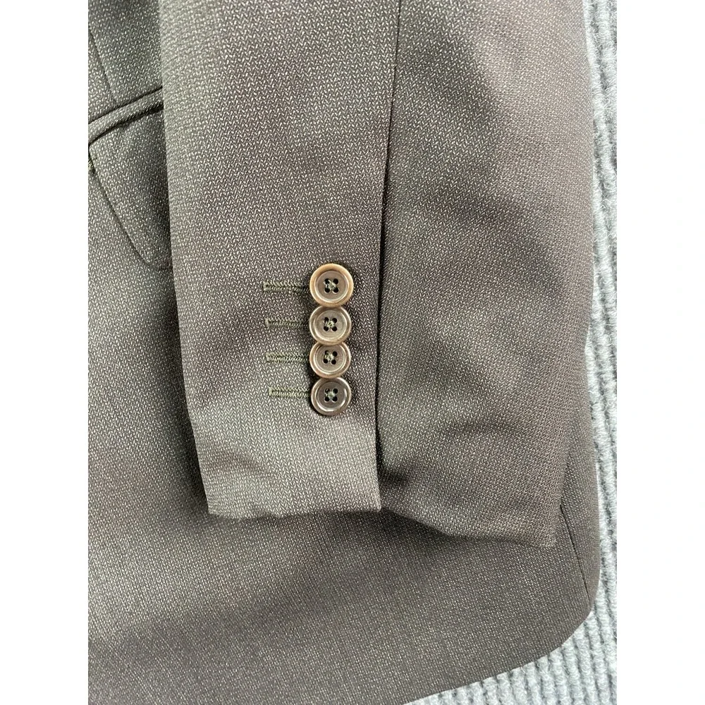 Ermenegildo Zegna Suit Jacket 44 R Taupe Wool Solid Saks Fifth Avenue Italy - Picture 8 of 14